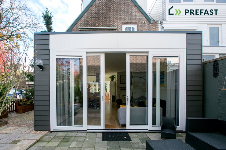 Uitbouw woonkamer in Haarlem