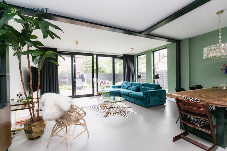 woonkamer uitbouw