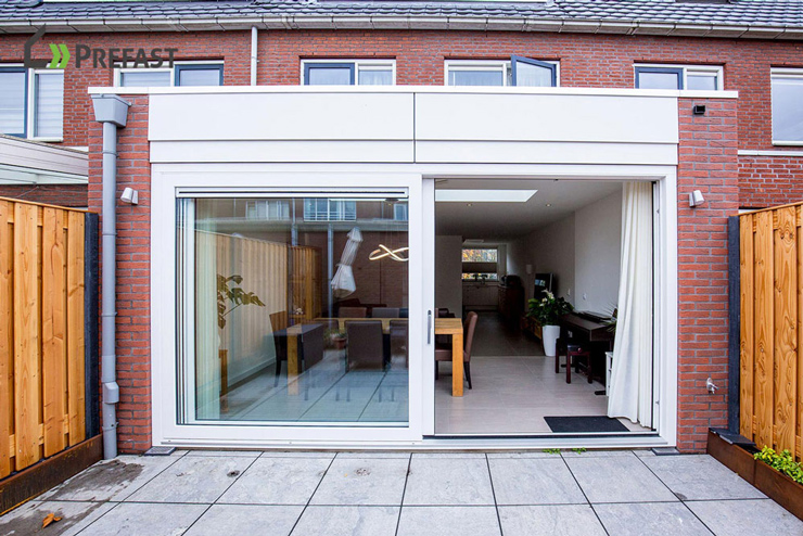 Eindhoven aanbouw met schuifpui