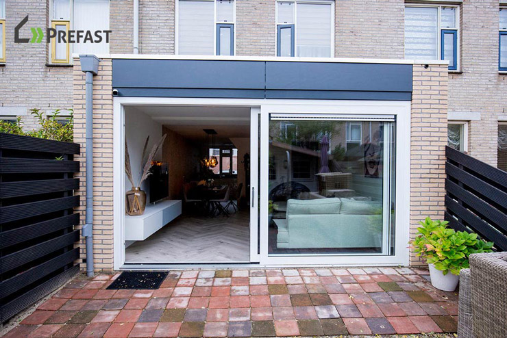 Uitbouw Purmerend met schuifpui