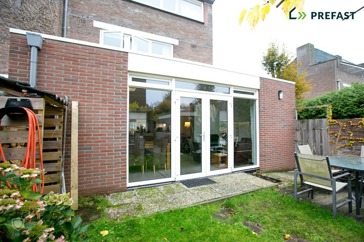 Uitbouw achtertuin jaren 30 woning