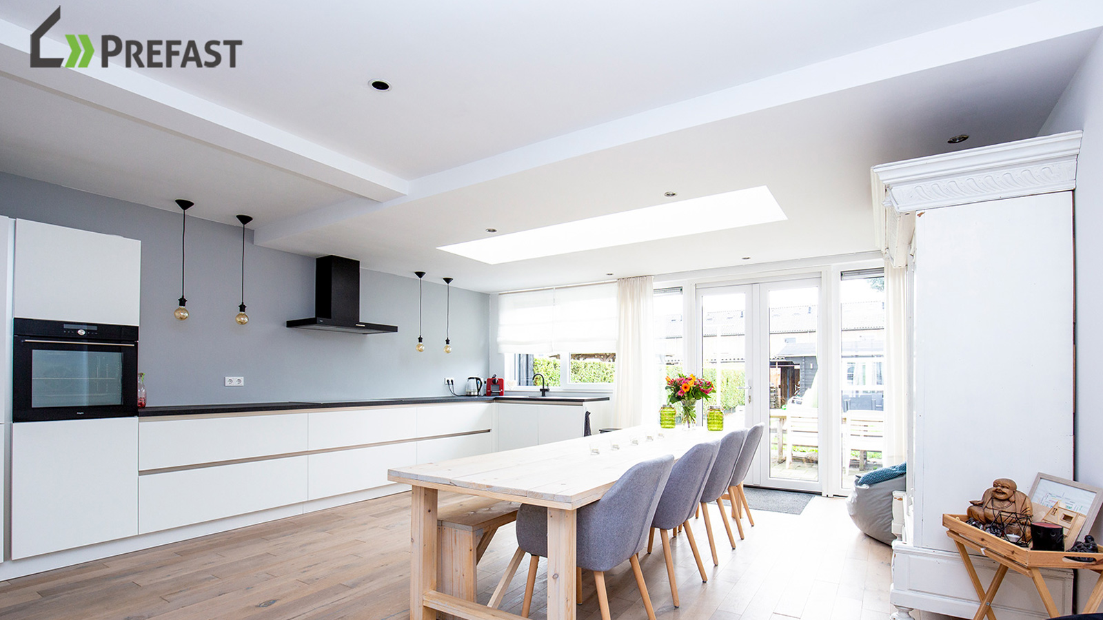 Uitbouw woning binnezijde